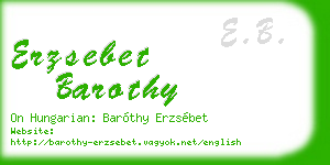 erzsebet barothy business card