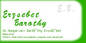 erzsebet barothy business card